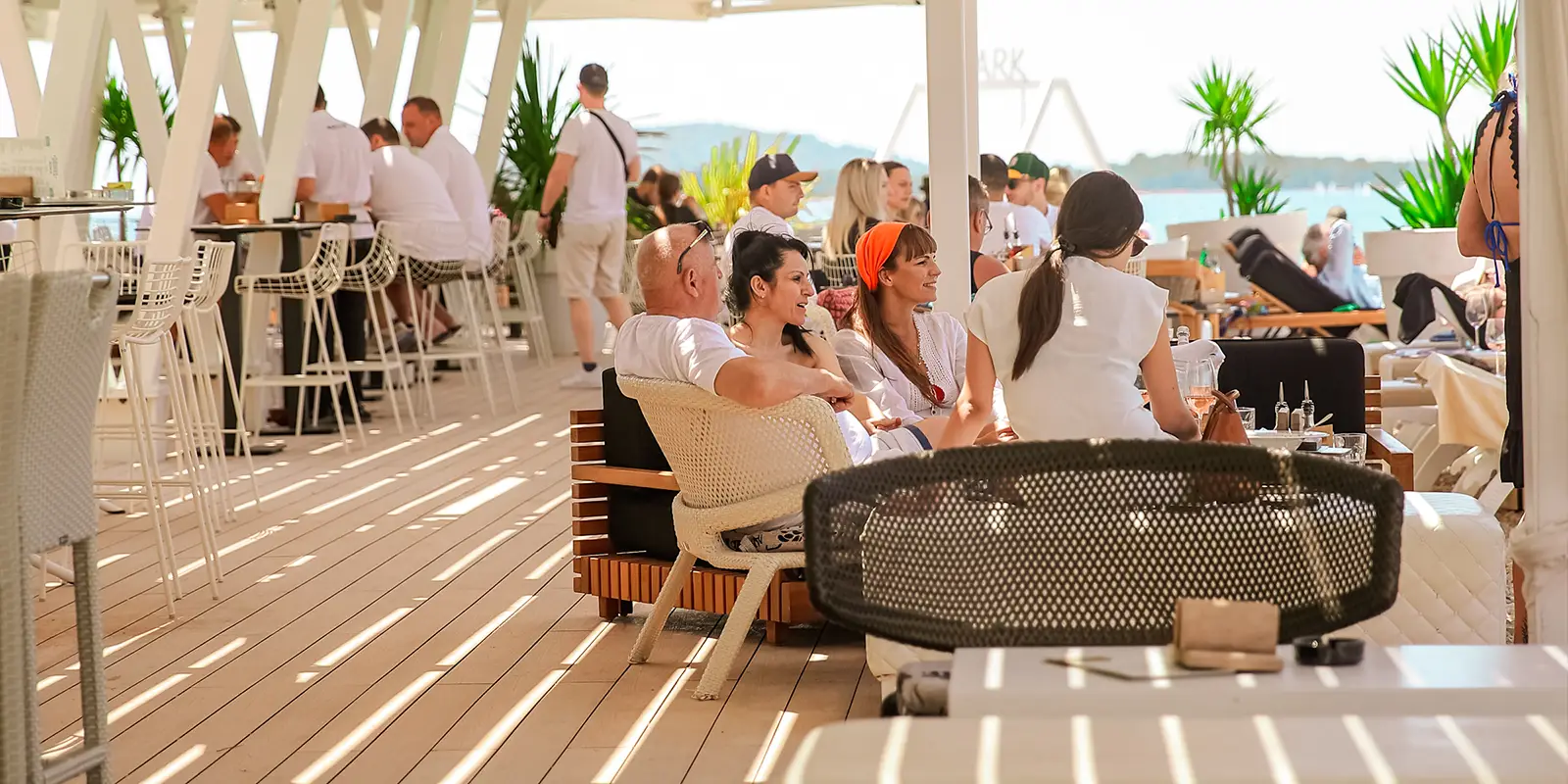 Dining by the sea at Shark Beach Bar