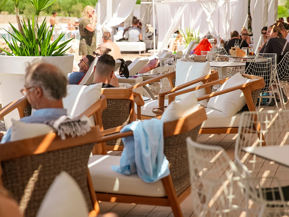 Summer drinks served close to the sea